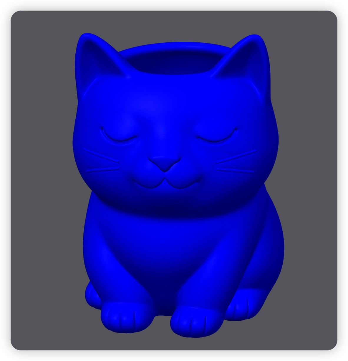 ぽっちゃりした猫のペン立て