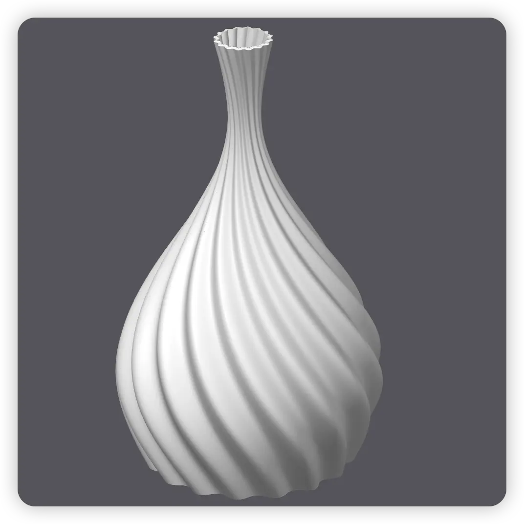 3Dプリント アート花瓶シリーズ｜モダンデザイン・多種類（H160mm）