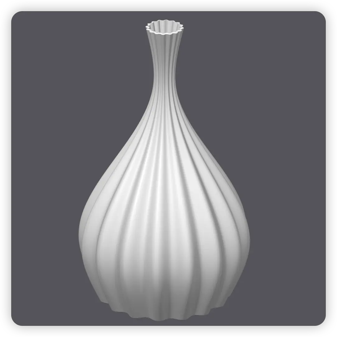 3Dプリント アート花瓶シリーズ｜モダンデザイン・多種類（H160mm）