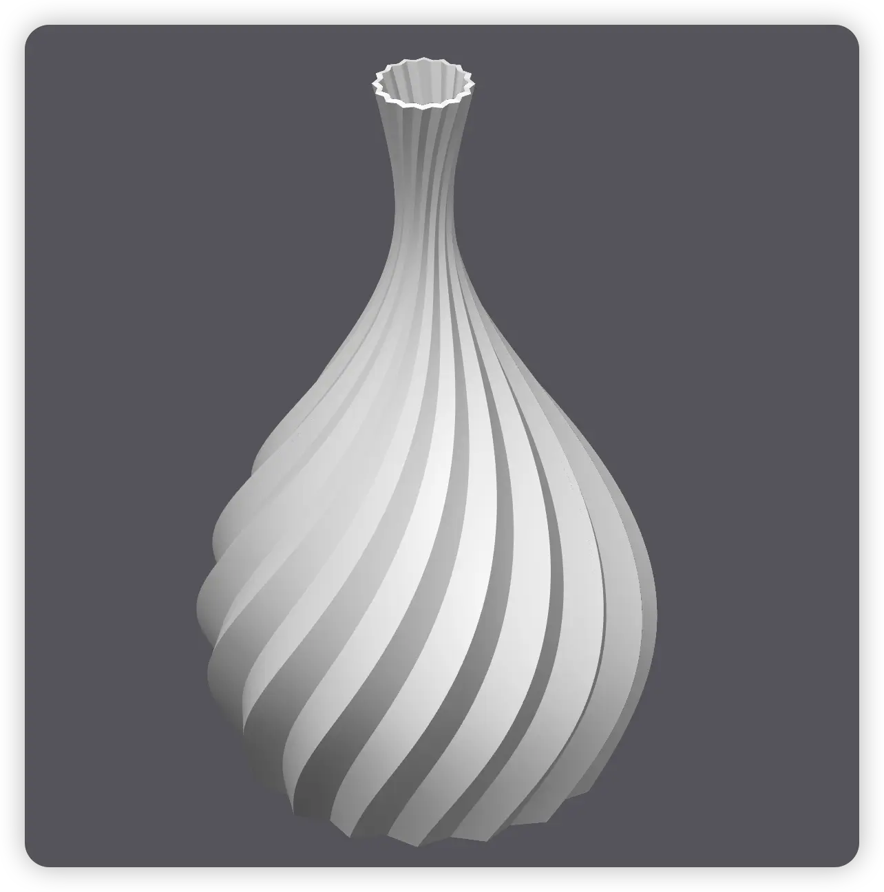 3Dプリント アート花瓶シリーズ｜モダンデザイン・多種類（H160mm）