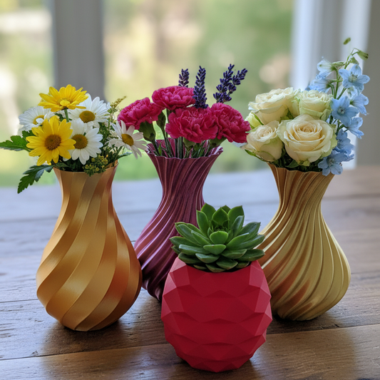 3Dプリント アート花瓶シリーズ｜モダンデザイン・多種類